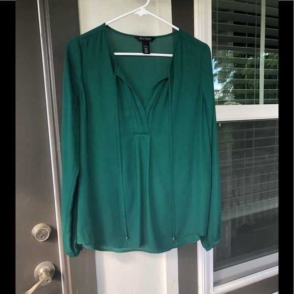 White House Black Market Tops - WHBM KellyGreen blouse